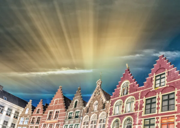 Homes of Brugge. Bruges skyline, Belgium — Stock Photo, Image