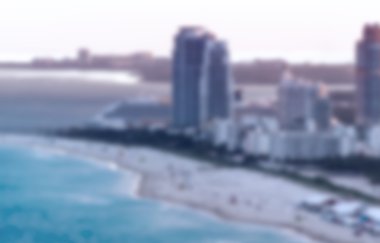 Miami Hava manzarası görünüm bulanık