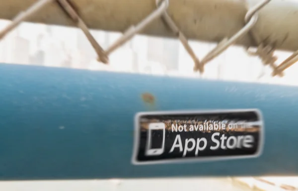 New York City - 20 September 2015: Inte tillgängligt i App Store f — Stockfoto
