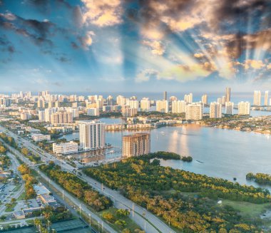 Miami beach havadan görünümü