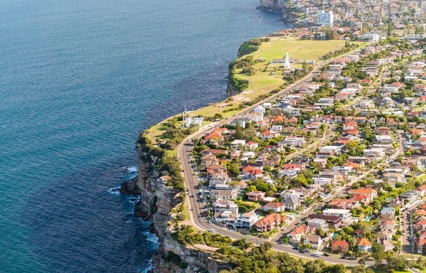 澳大利亚悉尼海岸线的空中景观 — 图库照片