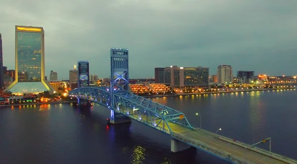 杰克逊维尔城市夜景 — 图库照片