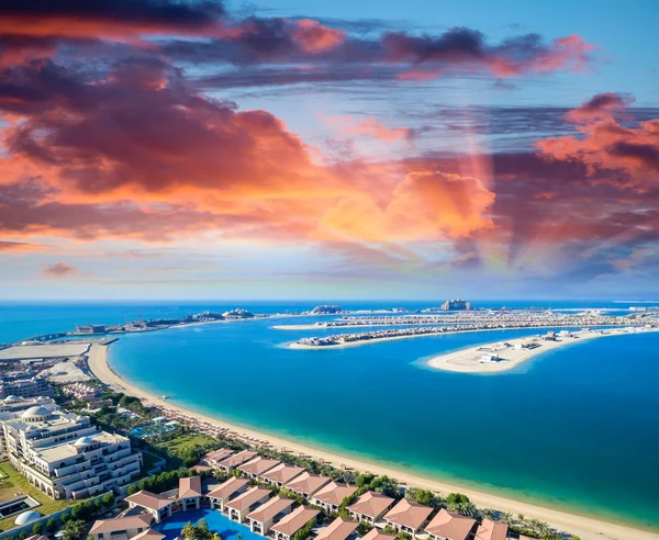 Luchtfoto van Dubai Palm Island — Stockfoto