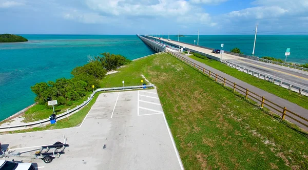 Aerial view of Bridge connecting Keys, Florida — Stock Photo, Image