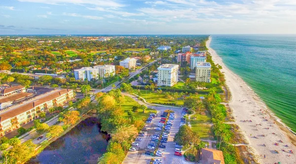 Naples, Floride. Parc Delnor Wiggins, vue aérienne — Photo