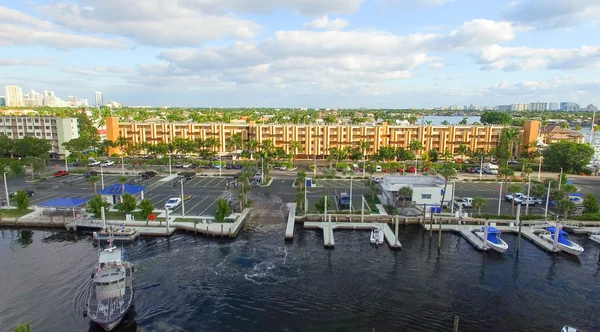 Vue aérienne des canaux de Fort Lauderdale, Floride — Photo