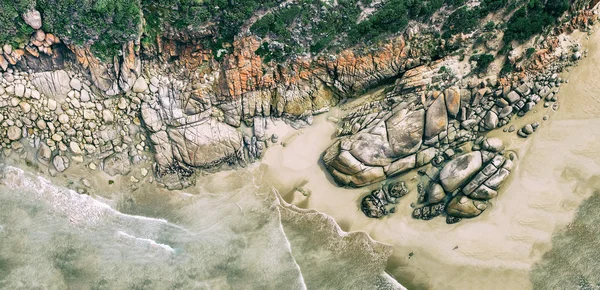 Wilsons Promontory coastline, aerial view — Stock Photo, Image