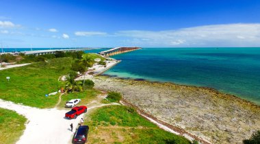 Bahia Honda devlet parkı havadan görünümü, Florida