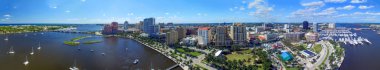 West Palm Beach, aerial view on a sunny day clipart