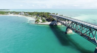 Bahia Honda devlet parkı havadan görünümü, Florida