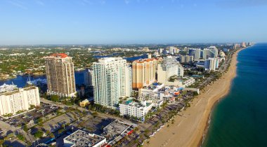 Tropikal Beach güzel havadan görünümü