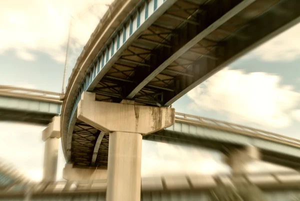 Carrefours routiers, vue floue — Photo