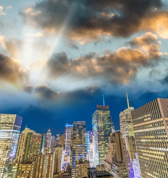 Aerial view of Manhattan Buildings — Stock Photo, Image