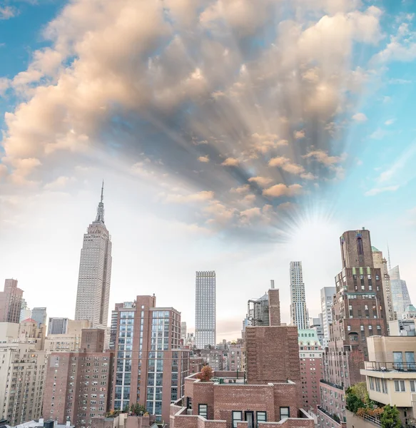 Manhattan - New York'ta gökdelenler — Stok fotoğraf