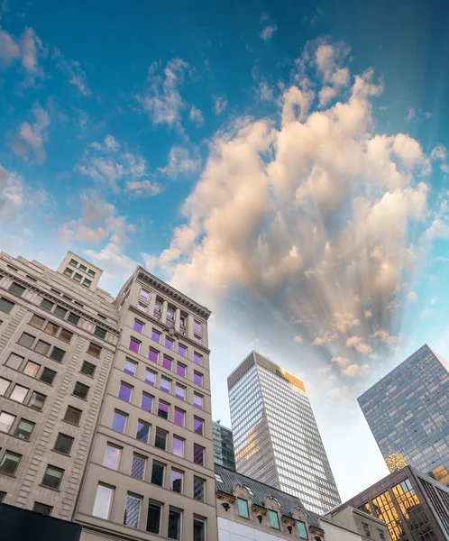 Atemberaubende Luftaufnahme von New Yorker Wolkenkratzern — Stockfoto