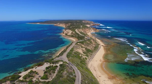 Fort Nepean vägen sett från helikopter, Australien — Stockfoto
