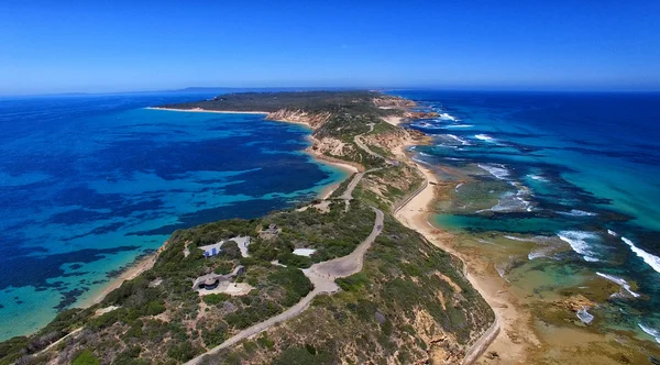 Fort Nepean road, mint látott-ból helikopter, Ausztrália — Stock Fotó