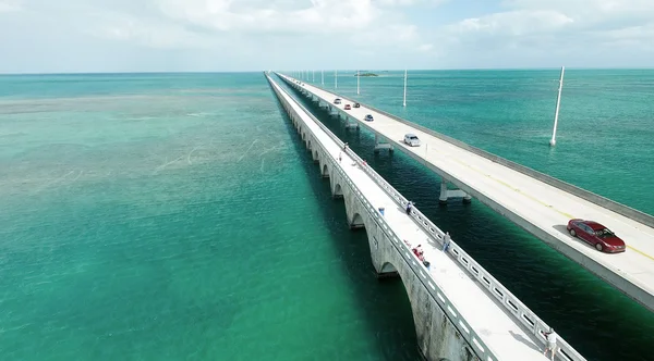 Luchtfoto van brug verbindt sleutels, Florida — Stockfoto