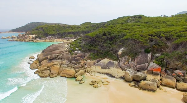 Wilsons Promontory kıyı şeridi, havadan görünümü — Stok fotoğraf