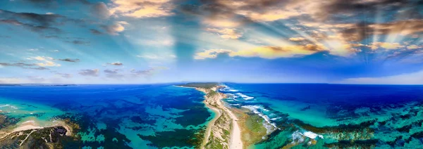 Fort Nepean silnice z vrtulníku, Austrálie — Stock fotografie