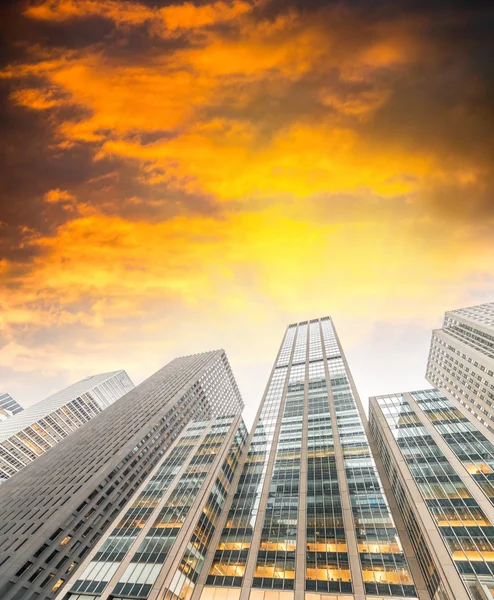 Nueva York, Estados Unidos. Sunset skyline de Manhattan — Foto de Stock