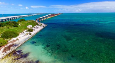 Bahia Honda devlet parkı havadan görünümü, Florida
