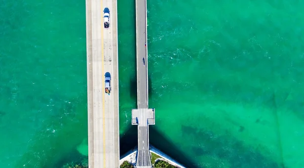 Bahia Honda vista aérea del parque estatal, Florida — Foto de Stock