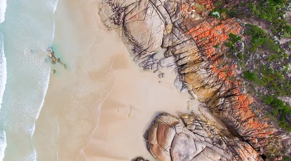 Vista aérea da praia Wilsons Promontory, Austrália — Fotografia de Stock