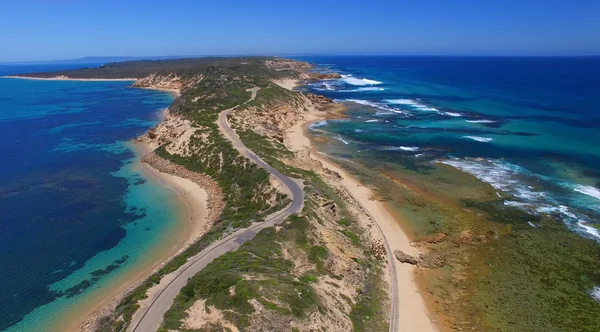 Fort Nepean road as seen from helicopter, Australia — Stock Photo, Image