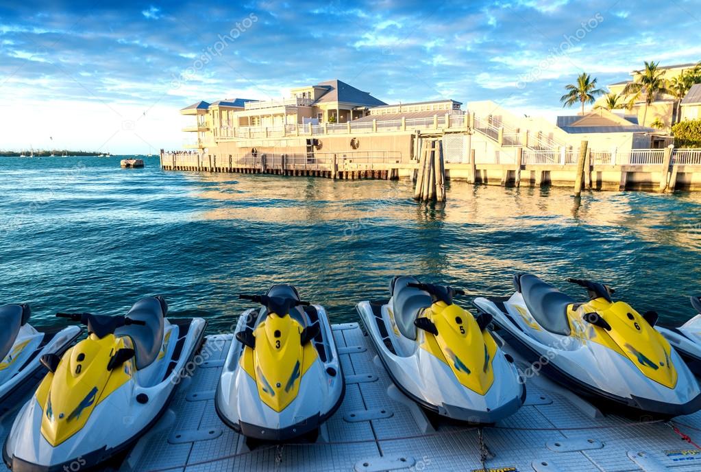 Jet skis and buildings of Key West Stock Photo by ©jovannig 106210490