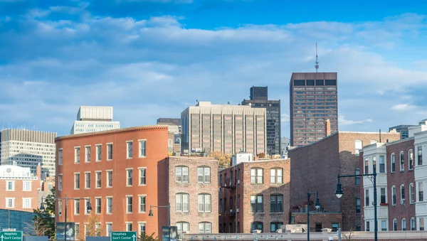 Starożytne i nowoczesne budynki panoramę Boston, Ma — Zdjęcie stockowe