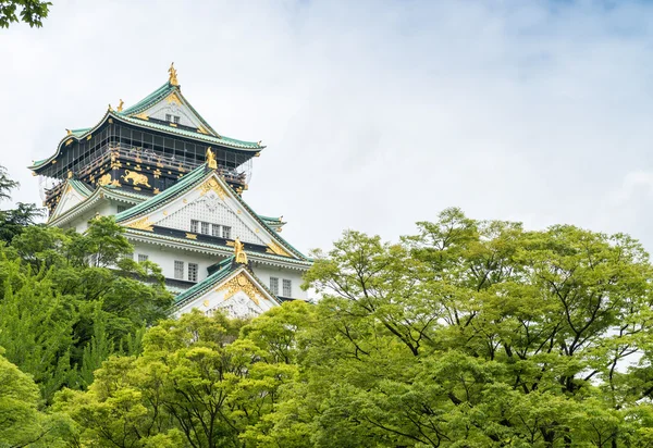 Pracht van het kasteel van Osaka, Japan — Stockfoto
