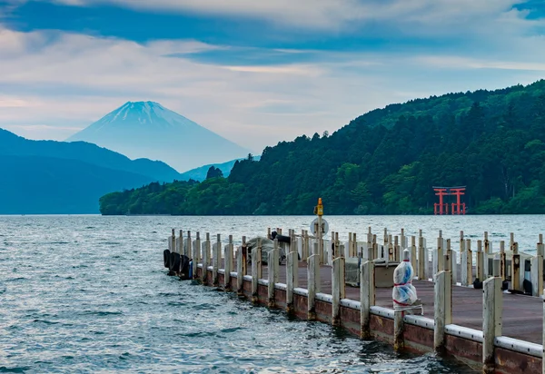 Lago Ashi e Monte Fuji, Hakone - Giappone — Foto Stock