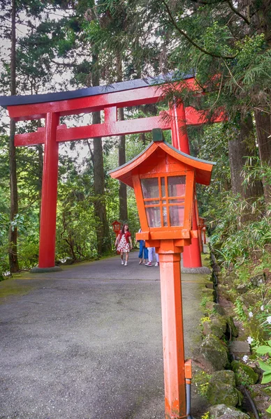 Cancello d'ingresso del santuario di Hakone, Giappone — Foto Stock