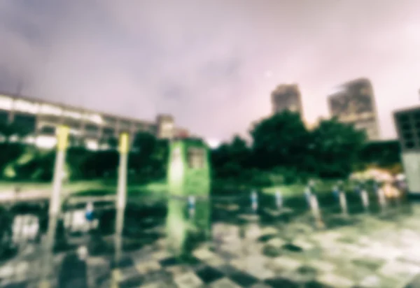 Blurred view of Osaka night skyline