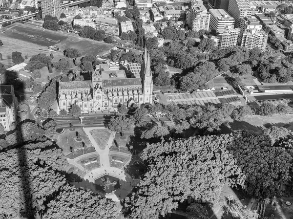 St Mary Catchedral - Вид с воздуха на Сидней — стоковое фото