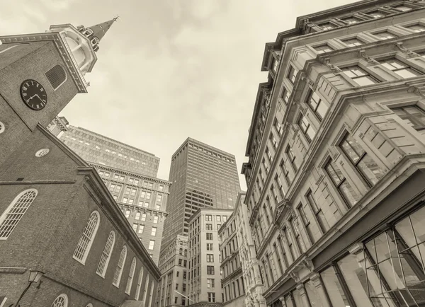 Skyline Бостон на прекрасний день - ма — стокове фото