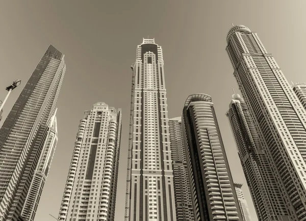Tall skyscrapers of Dubai Marina - UAE — Stock Photo, Image