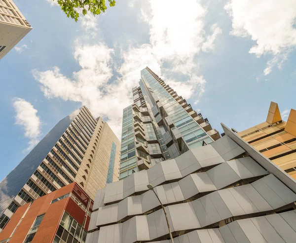 고층 빌딩 멜버른, 빅토리아, 호주의 스트리트 뷰 — 스톡 사진