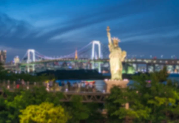 Tokyo - Statue of Liberty and Rainbow bridge