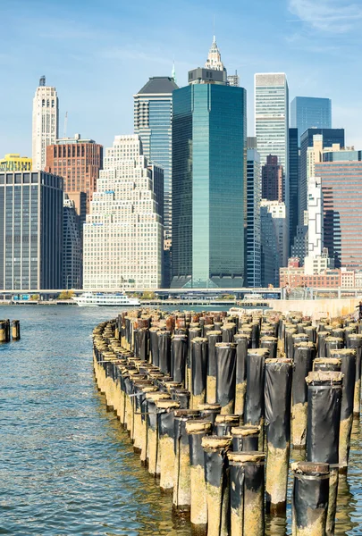 Buildings and skyline of Downtown Manhattan — Stock Photo, Image