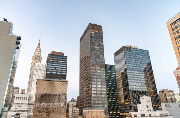 Letecký pohled na mrakodrapy Manhattanu - New York City — Stock fotografie