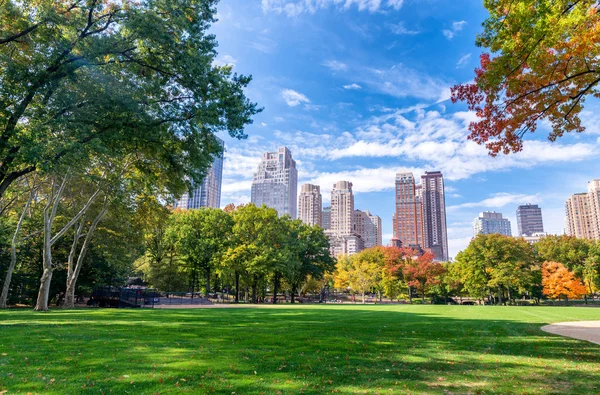 Belas cores de folhagem do New York Central Park — Fotografia de Stock