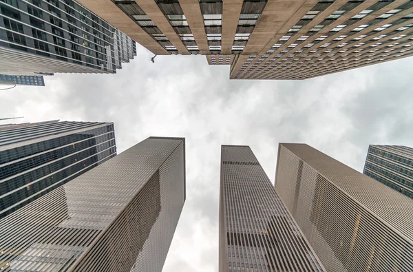 Aerial view of Manhattan skyscrapers - New York City — Stock Photo, Image