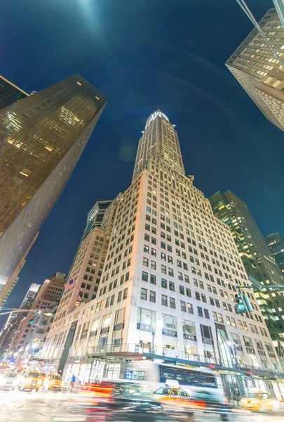 New York City - 23 September 2015: Chrysler byggnad på natt w — Stockfoto