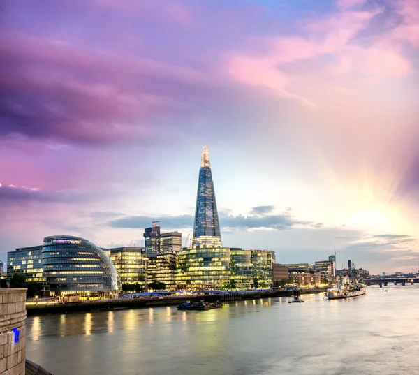 Panoráma města noční Londýn Southwark a okolí — Stock fotografie