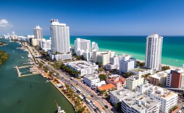 Miami South Beach, havadan görünümü muhteşem manzarası