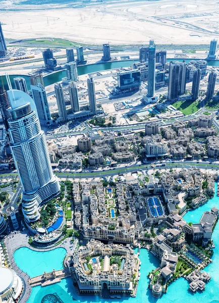 Piękną panoramę Dubaju w słoneczny dzień — Zdjęcie stockowe