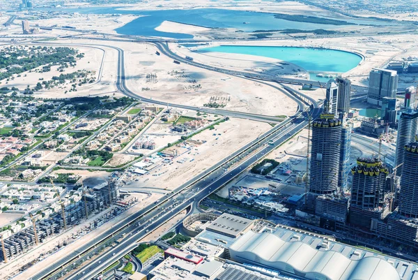 Piękną panoramę Dubaju w słoneczny dzień — Zdjęcie stockowe