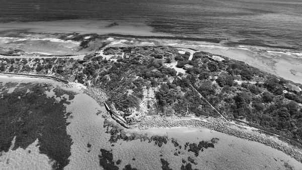 Μαύρο και άσπρο Αεροφωτογραφία του σημείο Nepean — Φωτογραφία Αρχείου